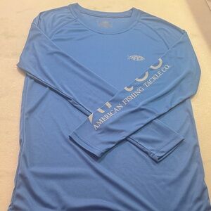 AFTCO Kids Long Sleeve Tee in Vibrant Blue